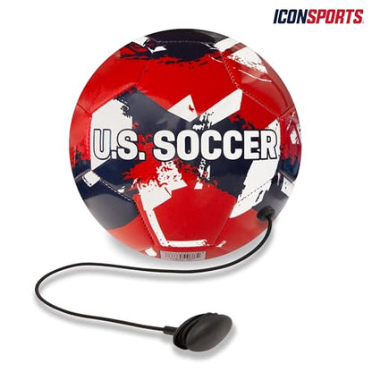 Icon Sports Official Licensed International Clubs Size 5 Training Soccer Ball | U.S. Soccer, Navy