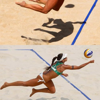 Professional Outdoor Volleyballs Courts Marker Regulable Line with Sand Anchors Net Bag Official Size