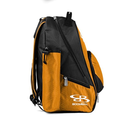 Boombah Tyro Baseball/Softball Bat Backpack - 20" x 15" x 10" - Holds 2 Bats up to Barrel Size of 2-5/8" - color: Black/Gold