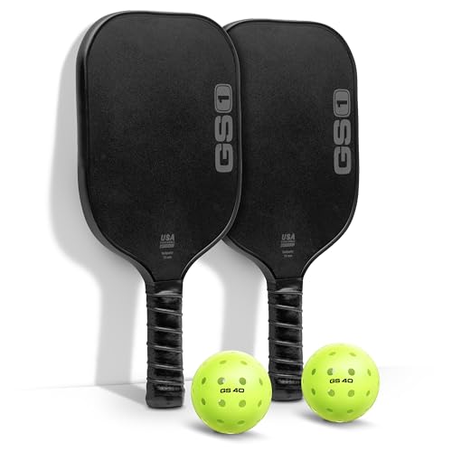GoSports GS1 Pickleball Paddles - Single, 2 Pack, or 4 Pack - USAPA Approved Fiberglass Pickleball Paddles - color: 2 Pack