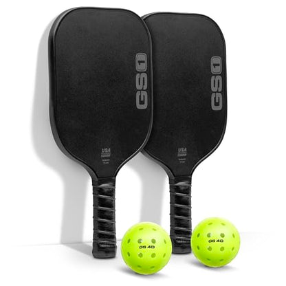 GoSports GS1 Pickleball Paddles - Single, 2 Pack, or 4 Pack - USAPA Approved Fiberglass Pickleball Paddles - color: 2 Pack