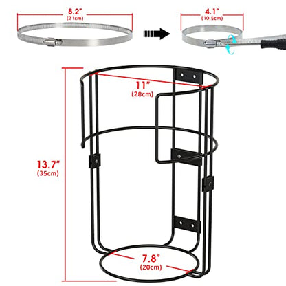 J JACKCUBE DESIGN Sturdy Metal Vertical Ball Storage Rack Standing Ball Holder Organizing Display Wall or Pole Mounted for 2 Ball Storage Rack - MK735B