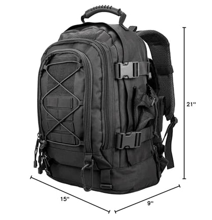 Miramrax Tactical Backpack Military Army Daypack - Assault Pack for Men Molle Backpacks Bug Out Bag 3 Day Pack for Hiking Camping Travel Hunting Rucksack Trekking Black - color: Black