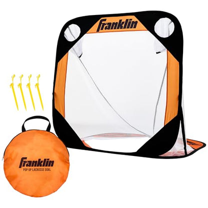 Franklin Sports Youth Lacrosse Pop-Up Goal – 3’x3’ Portable Net with Carrying Case – Backyard Practice Goal for Kids – Easy Setup with Ground Stakes – Improve Shooting Accuracy