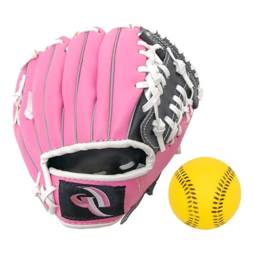 GP Baseball Gloves Youth 9 inch Right-Handed Hook and Loop Fastener Palm Pack with Tennis Ball