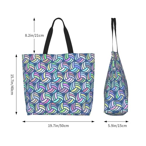 Sport Soccer Large Tote Bag Simple Casual Portable Shoulder Bags Reusable Grocery Handbag For Women Gym Travel