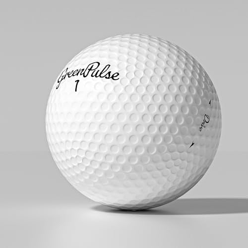 GREENPULSE Drive+ Distance Golf Balls – 2-Piece, Soft Feel with Low Spin Design for Maximum Distance - color: White, size: 48 Pack