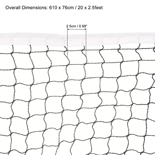 PATIKIL 20x2.5ft Badminton Net, 2 Pack Badminton Court Netting Replacement for Outdoor Indoor Beach Backyard, Red Green