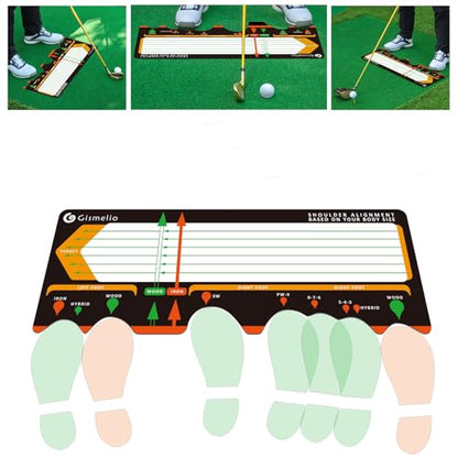 Golf Training Mat for Beginners Posture Assistance and Entry-Level Stance Corrector Trainer with Golf Training Aid