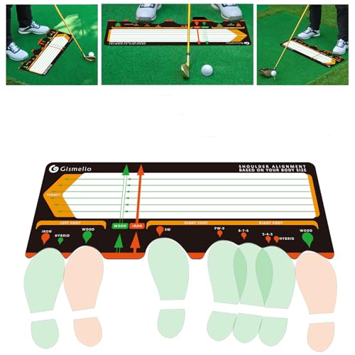 Golf Training Mat for Beginners Posture Assistance and Entry-Level Stance Corrector Trainer with Golf Training Aid