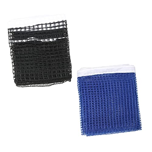 Yardwe 2pcs Nylon Table Tennis Replacement Net Regulation Outdoor Indoor Pong Net Blue for Stress Relief Easy Setup Lightweight and Durable Use