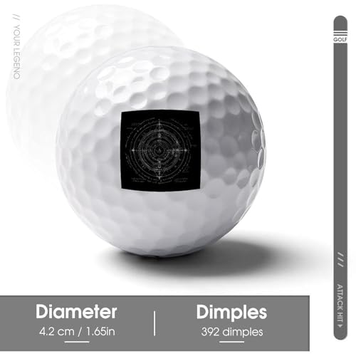Magic Circle Practice Golf Balls Realistic Feel Long Lasting Limited Flight for Indoor Outdoor Training