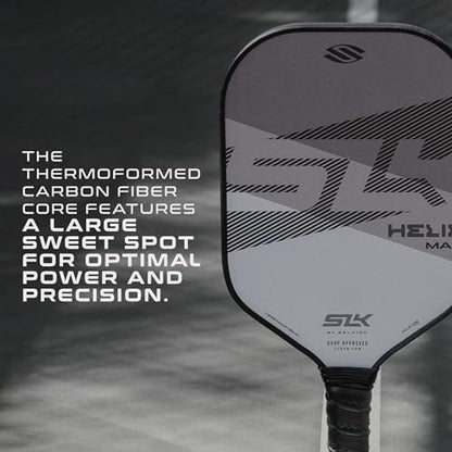 Selkirk Sport SLK Helix Pro Pickleball Paddle | Thermoformed Carbon Fiber Pickleball Paddles with Carbon Fiber & Fiberglass Hybrid Face | Unmatched Control - color: Legend Gray