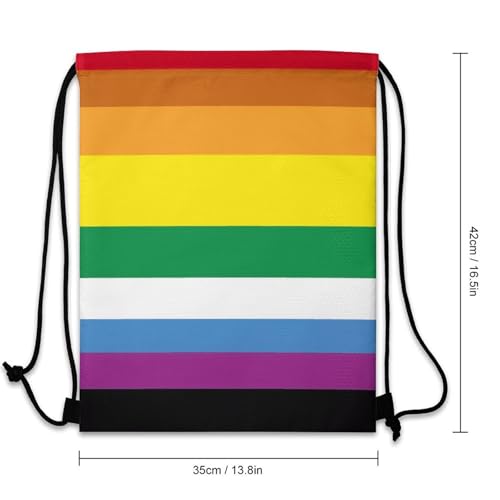 Beam Bag Large Capacity Drawstring Backpack for Volleyball Baseball Sports Workout Gear Travel Men Women, Lgbt Pride Gay Homosexual Lesbian Bisexual Bags - color: Picture (350)