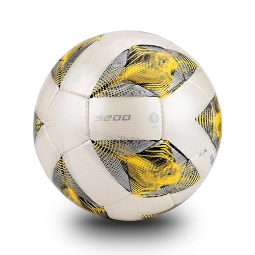 M.A.K Soccer F5A3200 Competition Ball Soft Leather Football Student Training Ball, Size 5