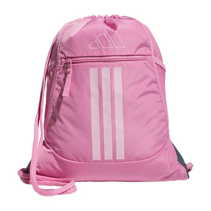 adidas Alliance Sackpack – Drawstring Backpack for Sports, Small Gym Bag - color: Tropic Bloom/Clear Pink/3