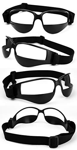 Poxas Sports Dribble Goggles for Basketball Training Aid Great - Improve Dribbling Skill Handling Skills (Single Pack/Black)