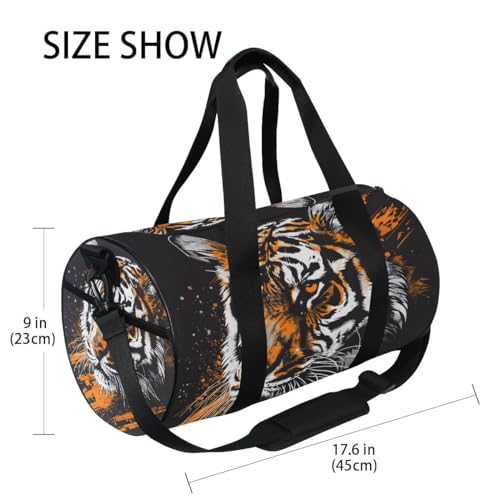 Sports Gym Travel Duffle Bag Tiger Luggage for Men and Women - color: Tiger