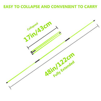 Golf Alignment Stick - Upgraded 48" Golf Sticks Training Aid 2 Pack for Aiming, Putting, Full Swing Trainer, Posture Corrector with Clear Tube Case Golf Gifts for Men Women Golfers