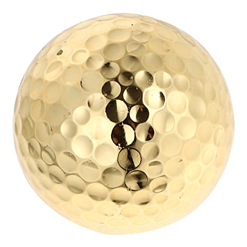 2-Layer Gold Golf Practice Balls Training Aid for Putting Game Lightweight Design for Indoor/Outdoor Use for Golf Enthusiasts