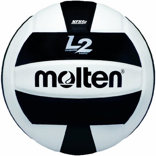 Molten L2 Volleyball, NFHS Approved - color: Black/White