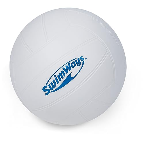 SwimWays Plastic Multi-Sport Volleyball Set, Includes 2 Bases, 1 Net, 1 Volleyball, Ideal for Pool Parties and Outdoor Games