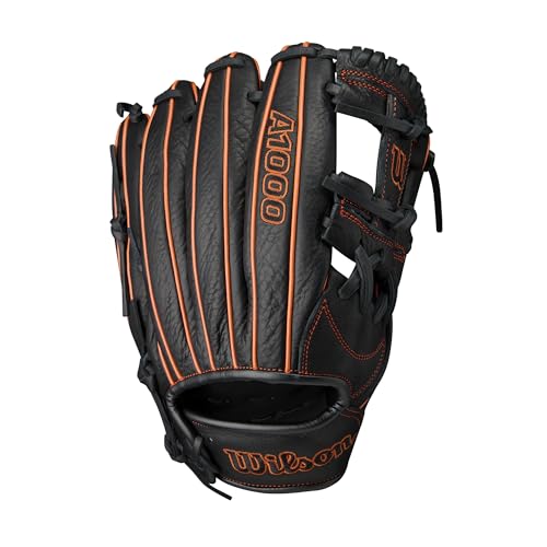 Wilson 2024 A1000 Infield Baseball Gloves - color: Black/Orange