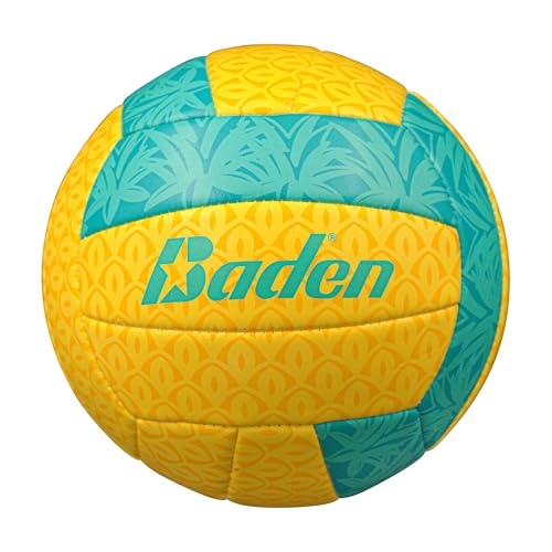 Baden | Fun Design | Official Size & Weight Indoor & Outdoor Volleyball | Bright & Beachy! Soft Touch Synthetic Leather, Durable Stitching |All Ages & Skill Levels - color: Pineapple