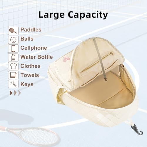 Tennis Bag for Women,Tennis Racket Bags for Women Men for Gym Bag,Waterproof Sling Tote Bag for Pickleball,Badminton Backpack,Cute Gym Bag for Women Duffle Bag,Training,Travel