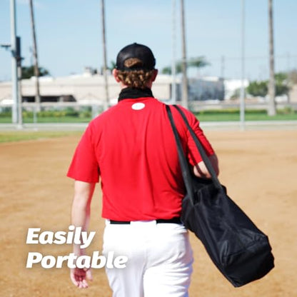 12x9ft / 16x10ft Barricade Backstop Net, Ball Sports Barrier, Practice Net for Baseball, Softball, Lacrosse, Soccer, Basketball and More - style: 12x9 ft - Black