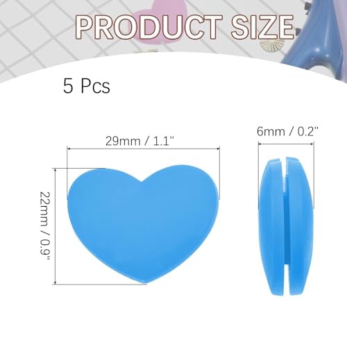 Tennis Racket Vibration Dampener Soft Silicone Racket Shock Absorber for Tennis Racquet String - Heart Shaped - color: Sky Blue