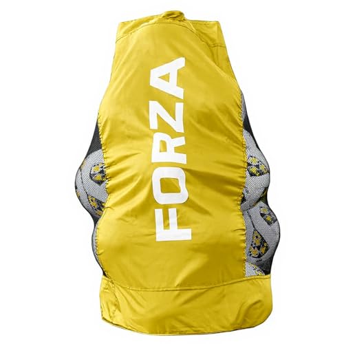 FORZA Jumbo Ball Bag – Extra Large 283L Capacity Sports Ball Storage Bag, Weatherproof 600D Polyester, Drawstring Closure & Reinforced Strap - color: Yellow