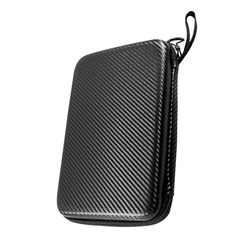 Table Tennis Racket Case - Waterproof Hard Case, Portable Paddle Storage Bag for 2 Rackets and 3 Balls