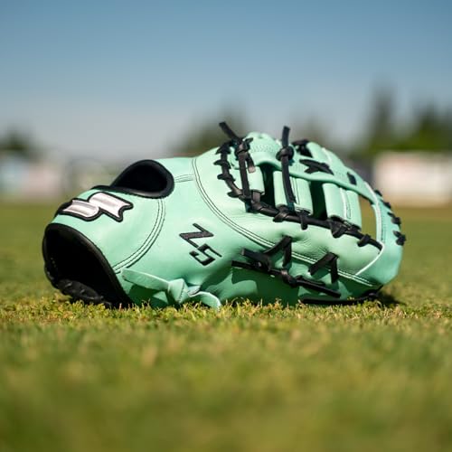 SSK Z5 Craftsman Baseball First Base Mitt – 12” – 12.25” – 12.5” – 13" – Right & Left Hand Throw - color: Mint/Black, size: 13" - Right Hand Throw