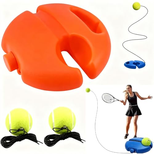 Self Tennis Practice Solo TennisTrainer, Solo TennisPractice Rebounder Ball with String and Weighted Base, Portable Self Training Tool for Beginners, Indoor Outdoor Tennis Return Equipment - color: 1pc#B