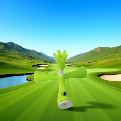 Green Portable Golf Tee Adjustable ABS Anti-Flying Tripod Multifunctional Pin-up Reduce Side Spin for Training Court Clubs Practice and Driving Range Mats Golf Tees On-Course Accessories