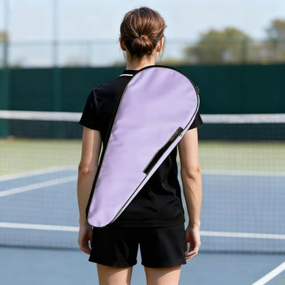 Tennis Bag Lightweight and Padded Tennis Rackets Cover with Adjustable Shoulder Strap - color: Purple, size: 28"x11.5"