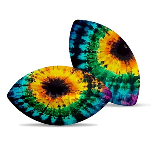 American Football, Official Size 11.9 x 7.3 Inch, Premium Composite Leather High-Grip Ball with Pro-Style Lacing, Unique Prints for Training, Games & Gifts - color: Rainbow Abstract
