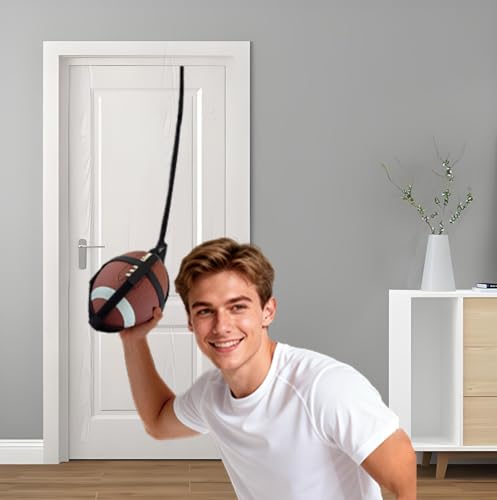 American Football Throw Trainer,Solo Pass Back Trainer for Youth & Adults, Indoor/Outdoor Practice Equipment to Improve Throwing & Catching Skills