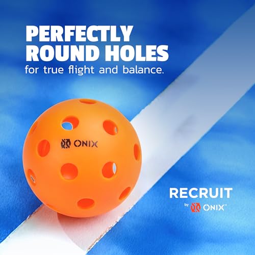 ONIX Recruit Ready‑to‑Play Indoor Pickleball Balls with Superior Welding Design — Durable Construction, Consistent Bounce, and Ideal for Fun and Competitive Indoor Play