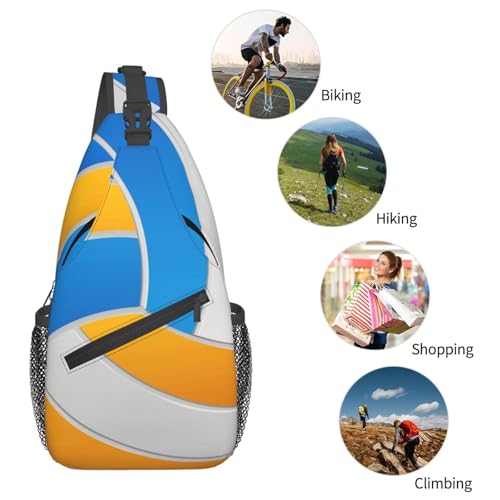Volleyball Sling Backpack Sling Bag Crossbody Shoulder Bag Volleyball Purse Chest Bag For Men Women - color: Volleyball