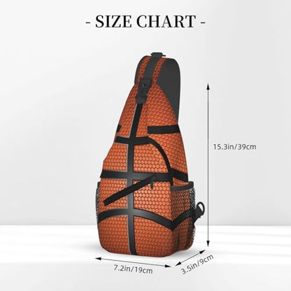 Basketball Sling Backpack Sling Bag Basketball Crossbody Shoulder Bag Purse Basketballs Chest Bag For Men Women - color: Basketball