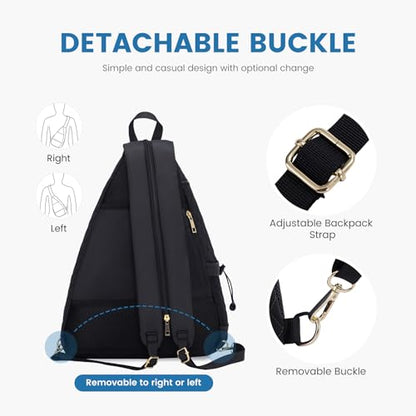 Women's Pickleball Backpack - Quilted Crossbody Sling Bag for Tennis & Pickleball Paddle - color: Navy Blue, size: Medium