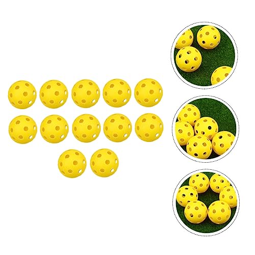 Yardwe Golf Ball Indoor Practice Balls Golfing Hollow-Out Balls Golfing Practice Tools Balls for Golfing - color: Yellow