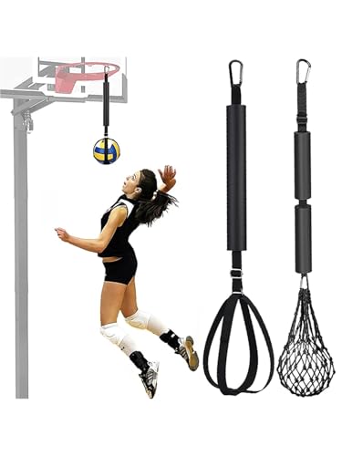 Volleyball Spike Trainer 2set Volleyball Spike Trainer Solo Serve Self-Training Resistance Band for Beginners Practicing Serving for Beginners Solo Training - color: Color2