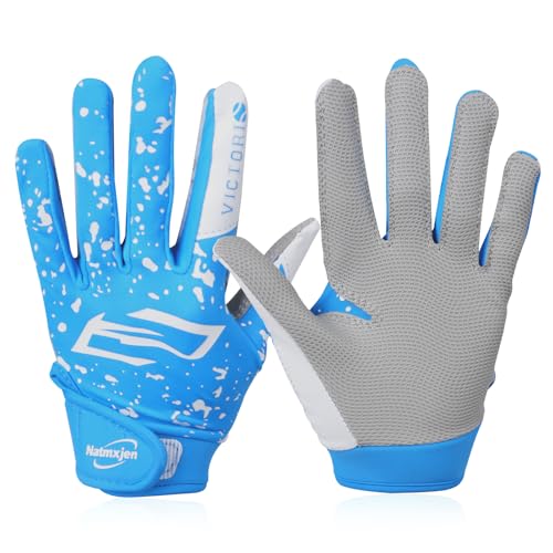 Youth Baseball Batting Gloves, Super Grip Kids Teeball & Softball Gloves for Boys & Girls - color: Blue/White, size: Youth XS/S(5.5in-6in)