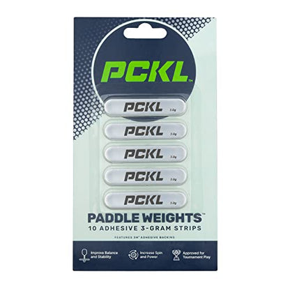 PCKL Pickleball Paddle Lead Tape Strip Weights | 10 Pre Cut 3g Strips for Improved Power, Spin, Sweet-Spot, and Head Weight