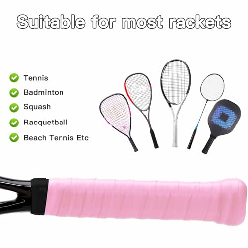 Tennis Racket Grip Tape 3 Pack - High-Tack PU Overgrip with Sealing Tape, Non-Slip & Sweat-Absorbent for Tennis & Badminton | Enhanced Control, Pro Performance & Long-Lasting