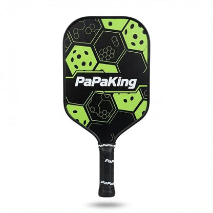 Pickleball Paddles, Lightweight Carbon Fiber Pickleball Paddle with 2 Balls, Pickle Ball Racket for Ultimate Spin and Consistency, Enhanced Shock Absorption for High Spin