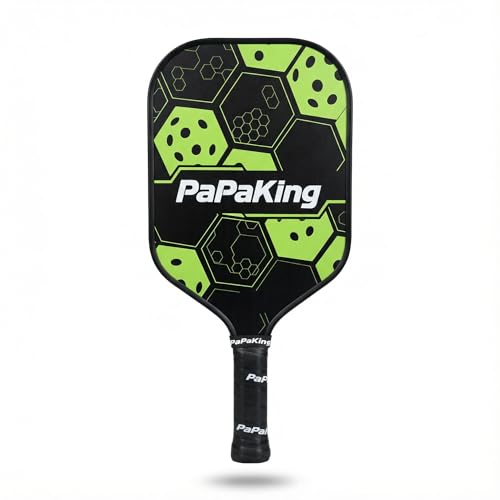 Pickleball Paddles, Lightweight Carbon Fiber Pickleball Paddle with 2 Balls, Pickle Ball Racket for Ultimate Spin and Consistency, Enhanced Shock Absorption for High Spin
